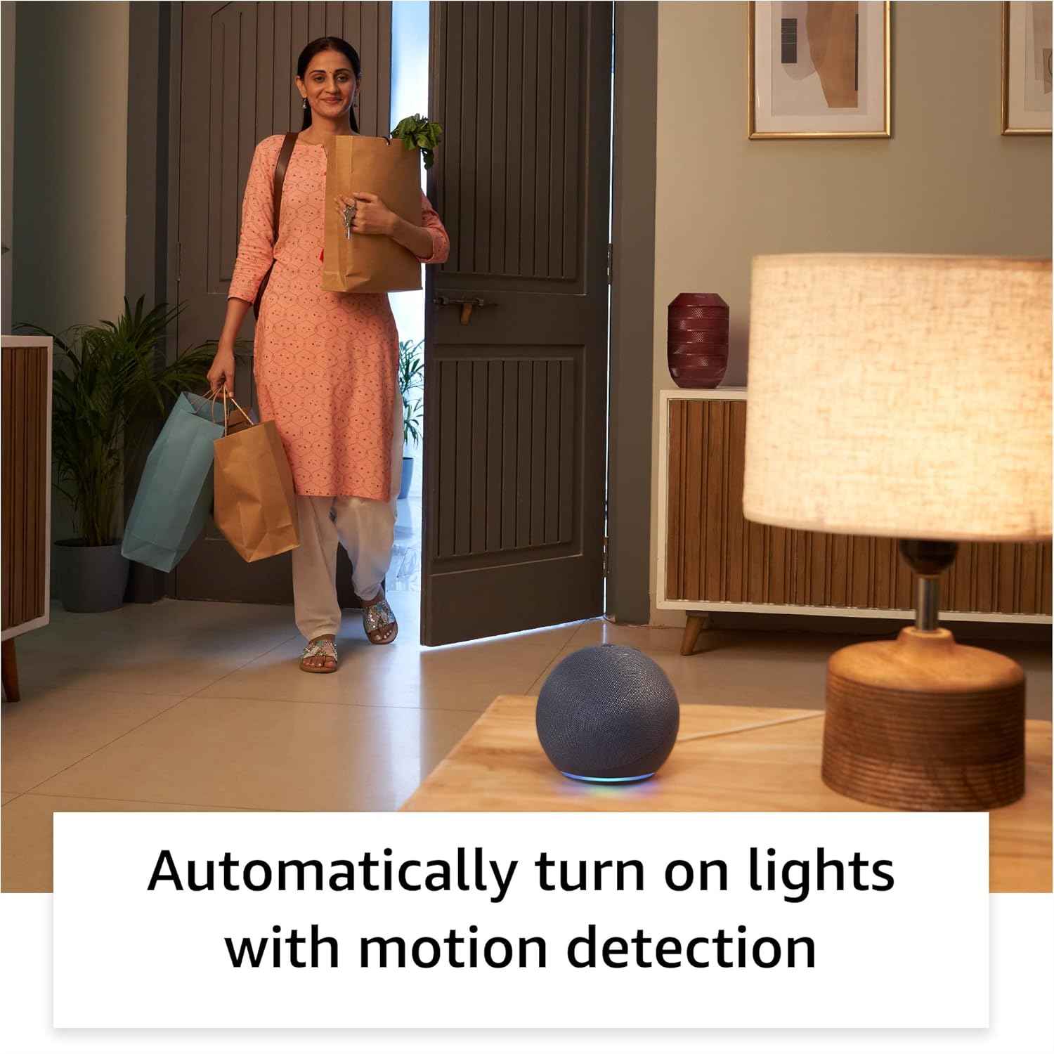 Amazon Echo Dot (5th Gen) | Smart Speaker with Bigger Sound, Motion Detection, Temp Sensor, Alexa & Bluetooth (White)