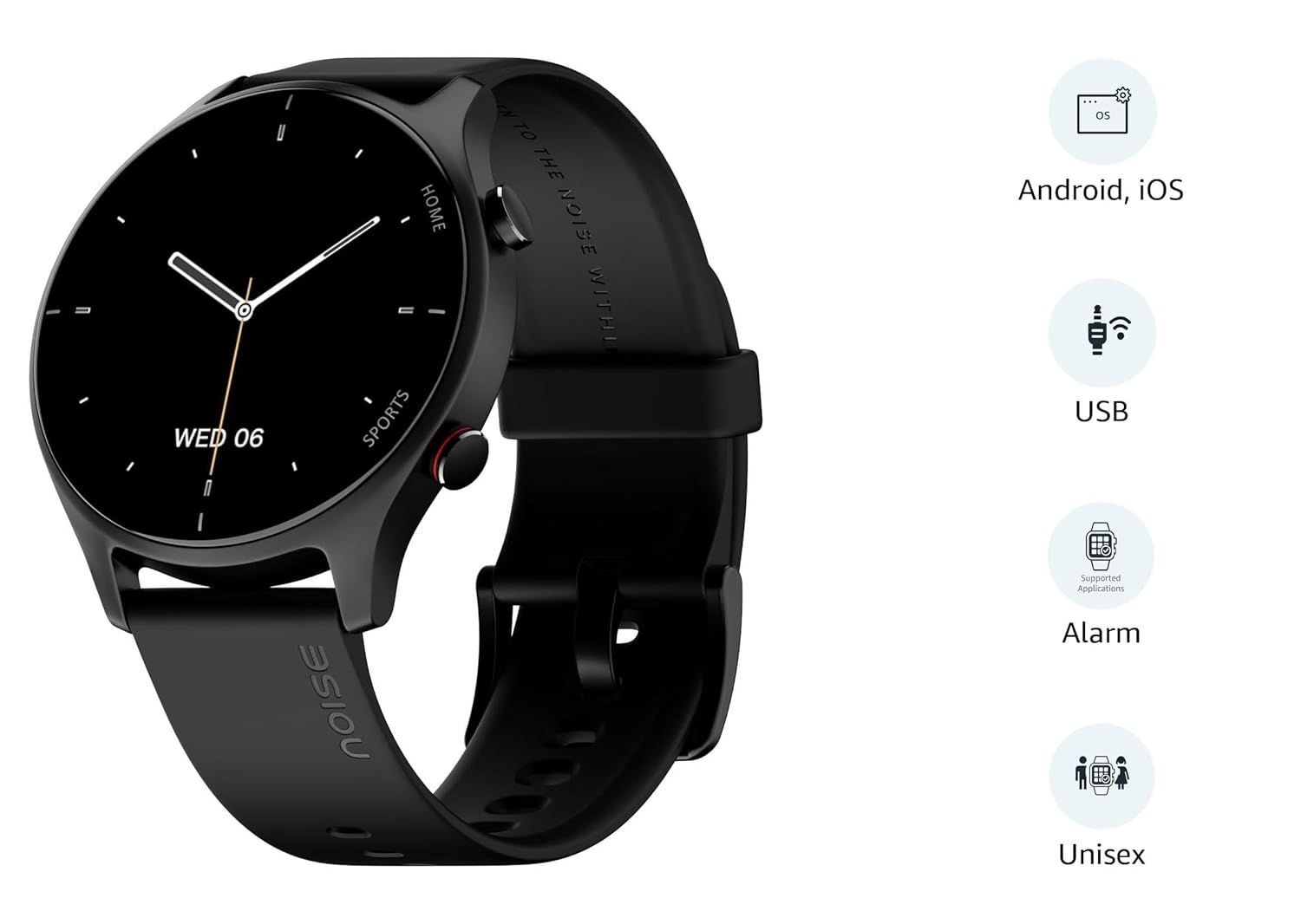 Noise Twist Smart Watch | Bluetooth Calling, 1.38" TFT Display, 7-Day Battery, 100+ Watch Faces, IP68, Health Suite (Jet Black)