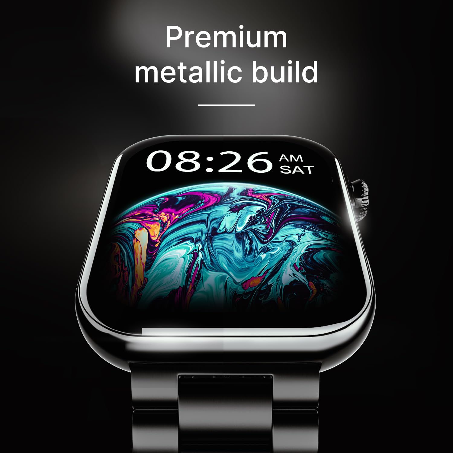 Noise ColorFit Ultra 3 Smart Watch | 1.96" AMOLED | Bluetooth Calling | Metallic Build | Jet Black